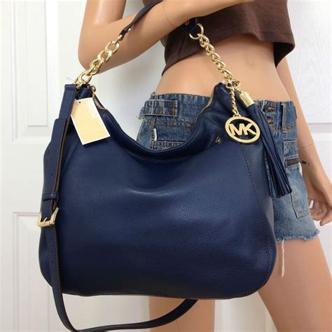 michael kors navy blue shoulder bag|michael kors shoulder bag sale.